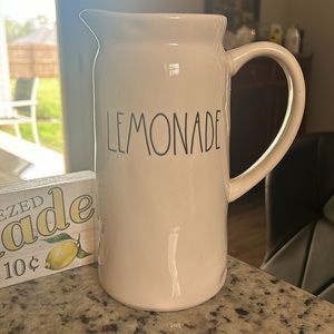 Rae Dunn lemonade pitcher and wooden sign!